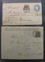 Deutsche Stadtpost / Frankfurt am Main, Briefe-Album mit 110 Belegen, ...