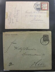 Deutsche Stadtpost / Frankfurt am Main, Briefe-Album mit 110 Belegen, ...