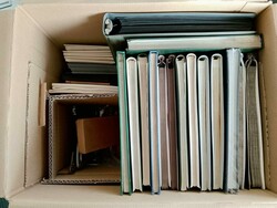 Zubehör-Posten, Karton mit 15 großen Abria-Steckbüchern und einer ...