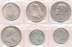 Kaiserreich/Deutsches Reich 1909-1939, kl. Lot von 6 Münzen, alle ...