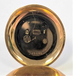 Goldene Damen-Taschenuhr, schöne 585er-Gelbgold-Damentaschenuhr von ...