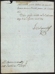 (Spanish Period) Monterey Aug. 2, 1794. Dateline on letter in Spanish ...