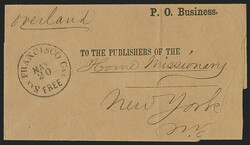 (San Francisco) P.O. Business. Two brown folded notices to New York ...