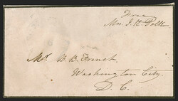 Sarah Childress Polk. Widow of James K. Polk, free frank "Free Mrs. J ...