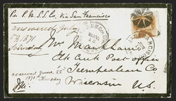 10c Yellow (116). Tied by circle of wedges cancel, well-struck "P.O.D ...