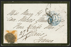 10c Orange (116). Vivid color, tied by circular cork cancel, "Phila. ...