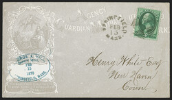 3c Green (147). Tied by circle of wedges cancel with "Springfield ...