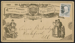 1c Gray Blue (206). Cancelled by smudgy cork cancel with "Northfield ...