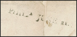 (Philadelphia to Groton, Ct., 1777) Congressional Post. Folded cover ...