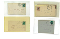 Bank Note Issues with "U.S." Cancels. Approximately 38 covers, ...