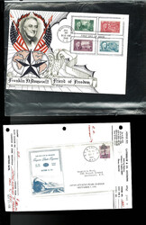 World War II Cacheted Covers. Binder with more than 100 covers, ...