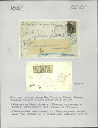 Postage Due Dual-Country Frankings Exhibit. 32 page exhibit assembled ...