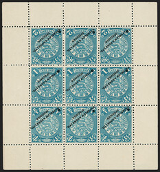 China, 1898, 1/2c-2c Ultramarine Coiled Dragon, Specimen Overprint ...
