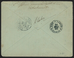 "Corr. D. Arm. Cap St. Jacques 21 Mai 96" Datestamp. Clear strike on ...