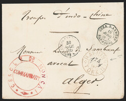 Tonkin Military Mail, "Hai-Ninh Tonkin 188_" Datestamp. Clear strike ...
