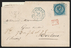 French Colonies, Used in Cambodia, Phnom Penh, 1865, 20c Blue on ...