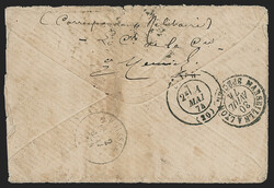 French Colonies, Used in Cambodia, Phnom Penh, 1872, 25c Blue on ...