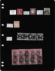 Spain Classic Group. Fourteen singles, two pairs, a strip of five, ...