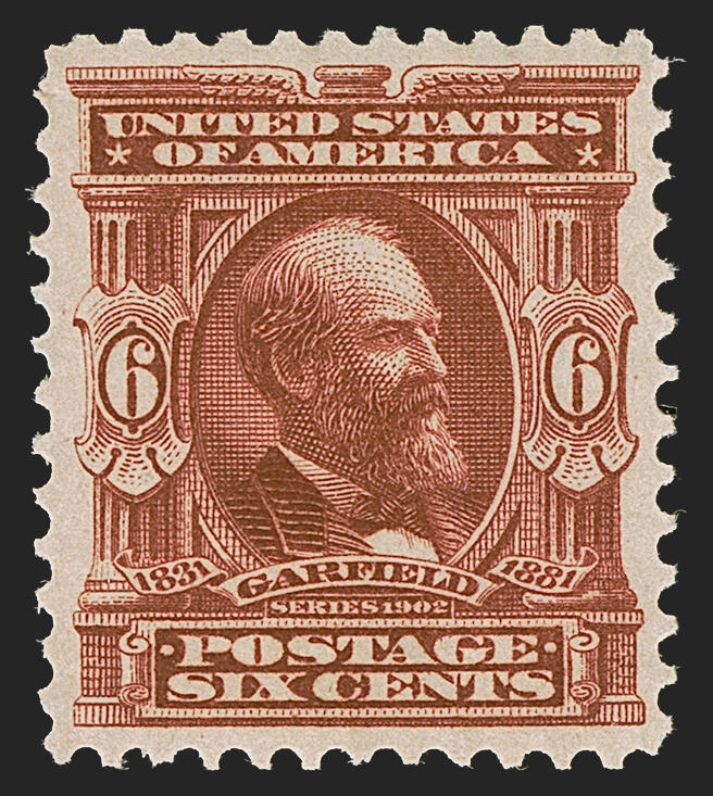6c Claret (305). Mint N.H., rich color, detailed impression, ...