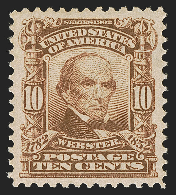 10c Pale Red Brown (307). Mint N.H., bright shade and crisp ...