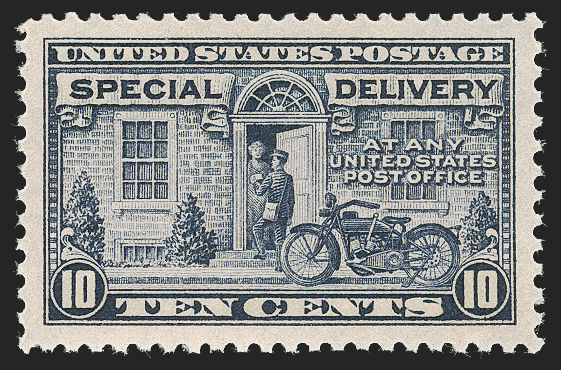 10c Deep Ultramarine, Special Delivery (E12a). Mint N.H., wonderful ...