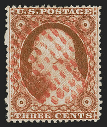 3c Dull Red, Ty. III (26). Four, selected for quality and ...