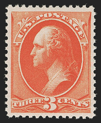 3c Vermilion (214). Mint N.H., vibrant color, well-balanced margins, ...