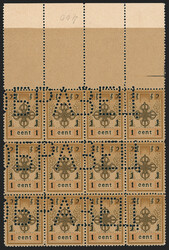 Mongolia, 1924, 1c Scepter, Perforated "Obrazets" Specimen (1S). Mint ...