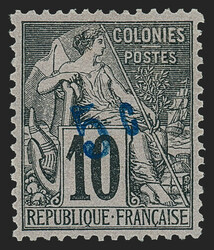 Nossi-Be, 1889, 5c on 10c Black on Lavender, Third Printing (5; Yvert ...