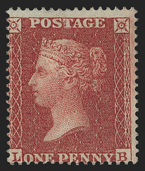 Great Britain, 1855, 1p Red Brown, Die II (14; SG 26). Lettered L-B, ...