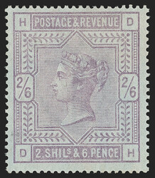 Great Britain, 1883, 2sh6p Lilac on Blued Paper (96a; SG 175). ...