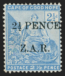 Cape of Good Hope, Vryburg, 1899, 2½p on 2½p Ultramarine (N4; SG 4) ...
