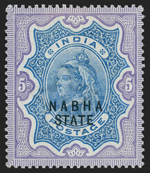 India, Nabha, 1885-97, ½a-5r Queen Victoria (11-25; SG 14-33). ...