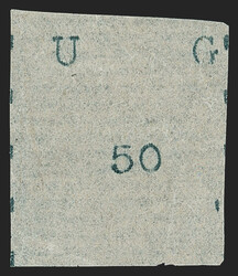 Uganda, 1895, 50(c) Black, Wide Letters, Wide Stamp (5; SG 5). ...