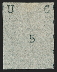 Uganda, 1895, 5(c) Black, Narrow Letters, Narrow Stamp (26; SG 26). ...