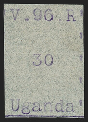 Uganda, 1896, 30(c) Violet (49; SG 49). Without gum as issued, full ...