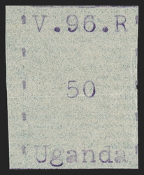 Uganda, 1896, 50(c) Violet (51; SG 51). Without gum as issued, ...