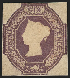 Great Britain, 1854, 6p Violet, Embossed (7b; SG 61). Large part ...