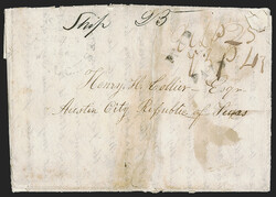1842 St. Catharines, Canada, to Austin Tex. Folded letter datelined ...