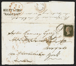 Great Britain, 1840, 1p Black (1; SG 2). Plate 6, lettered A-L, full ...