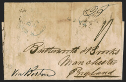 1843 Republic of Texas to England. Folded letter datelined "Galveston ...