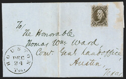 5c Dark Brown (1). Large margins to full at left, intense shade and ...