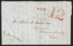 1849 August 18—Tuscon (Arizona) to Brazoria, Texas, via Guaymas, ...