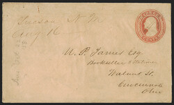“Tucson NM Aug 16” (1858) Manuscript Postmark on Eastbound Mail ...