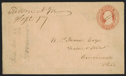 “Tucson NM Sept 17” (1858) Manuscript Postmark on Eastbound Mail ...