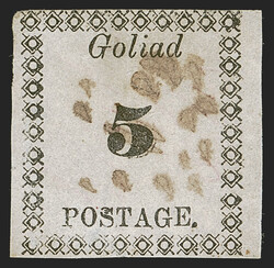 Goliad Tex., 5c Black on White, Type I (29X1). Type I without ...