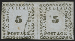 Goliad Tex., 5c Black on Gray, Type II, "GOILAD" Error (29X6a). Type ...