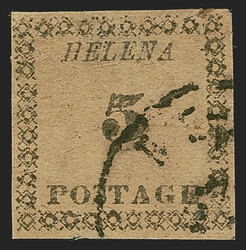 Helena Tex., 5c Black on Buff (38X1). Large even margins, clear ...