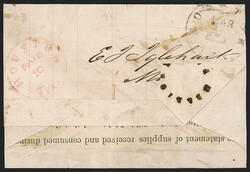 Houston Tex., 10c Red entire (40XU2). Lightly struck provisional ...