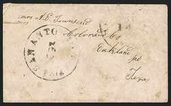 San Antonio Tex., 5c Black entire (76XU1A). Clear strike of ...